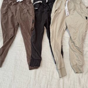 Little Bipsy Kids Joggers in Brown, Black, and Cream